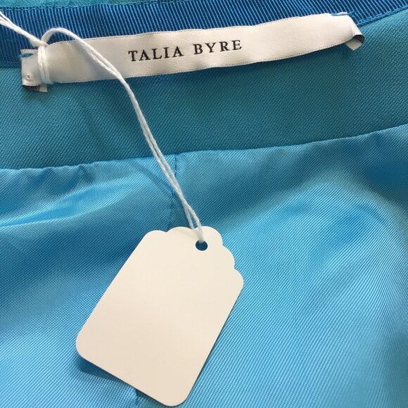 TALIA BYRE TURQUOISE WOOL STRETCH JACKET - Picture 4 of 6